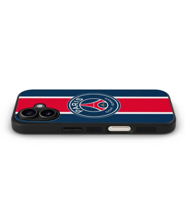 PSG Inspired Metal Case Cover for iPhone 16 – Side View