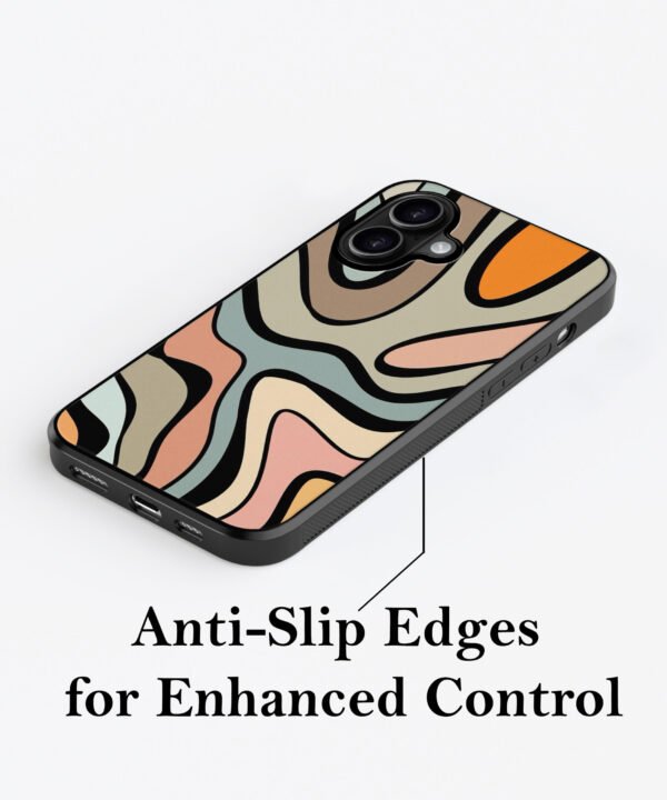 Abstract Retro Metal Case Cover for iPhone 16 Plus – Feature 2 View