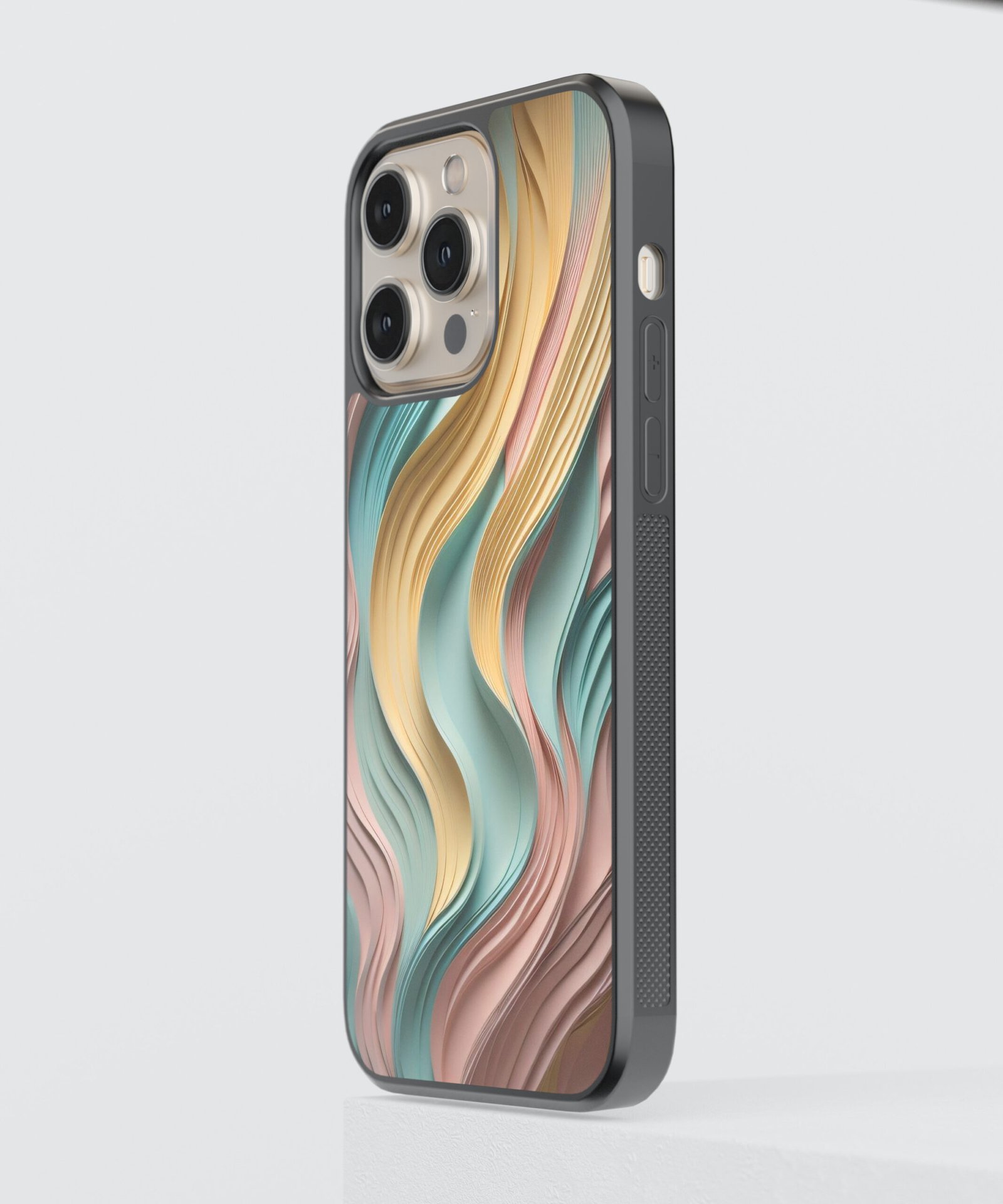 abstract-wavy-metal-case-cover-for-iphone-13-pro-max-02 Abstract Wavy Metal Case Cover for iPhone 13 Pro Max Side View