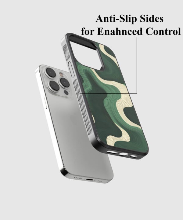 Abstract Wavy Metal Case Cover for iPhone 14 Pro – Feature 2 View