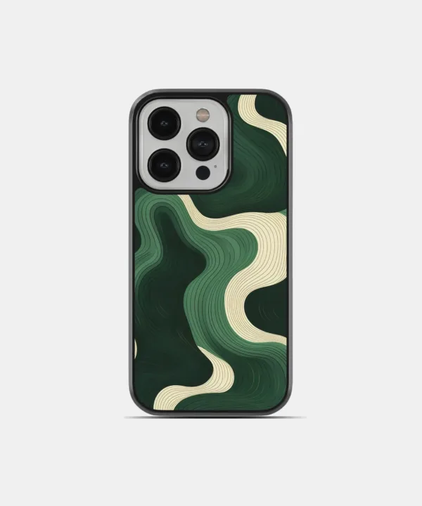 Abstract Wavy Metal Case Cover for iPhone 14 Pro