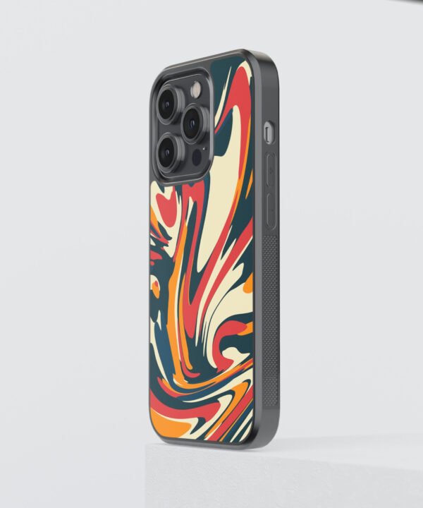 Abstract Art Metal Case Cover for iPhone 13 Pro Side View