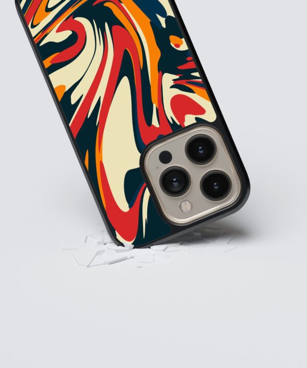 Abstract Art Metal Case Cover for iPhone 13 Pro Dropping View