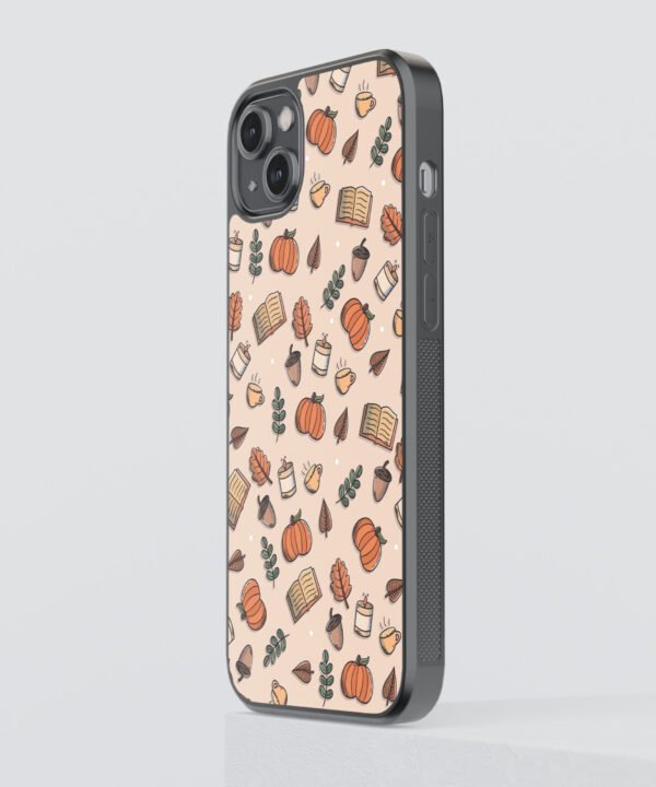 Autumn Vibes Metal Case Cover for iPhone 15 Plus Side View