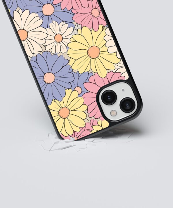 Bloom Vibes Metal Case Cover for iPhone 15 Plus Dropping View