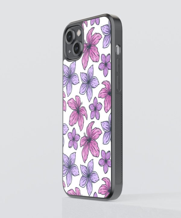 Blossom Pop Metal Case Cover for iPhone 14 Plus Side View