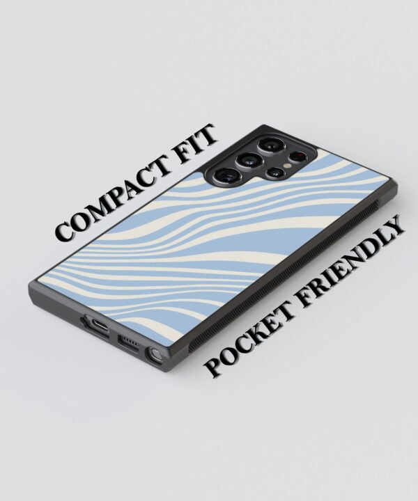 Blue Wave Metal Case Cover for Samsung Galaxy S23 Ultra – Feature 2 View