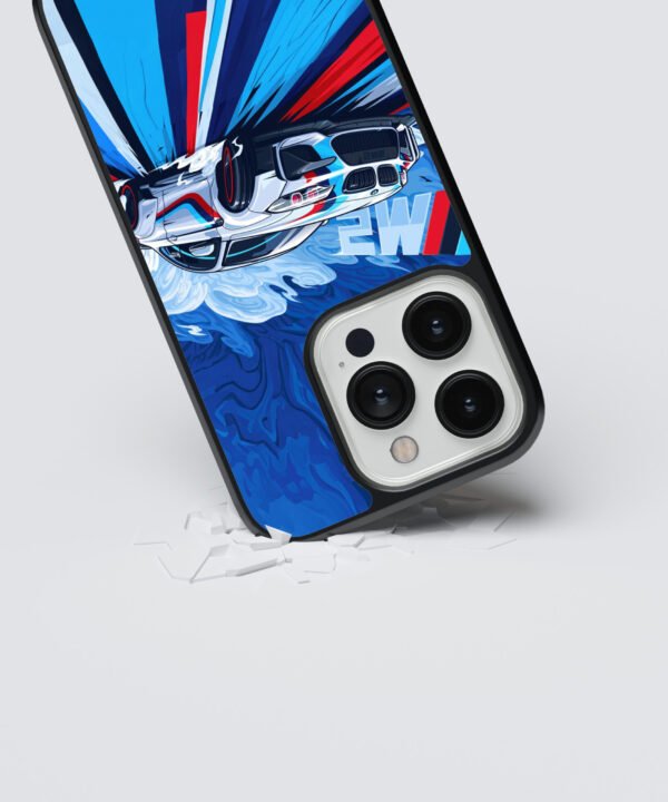 BMW Inspired Metal Case Cover for iPhone 14 Pro Dropping View