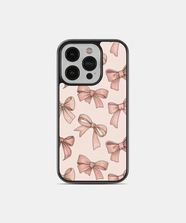 Bows Doodle Metal Case Cover for iPhone 15 Pro