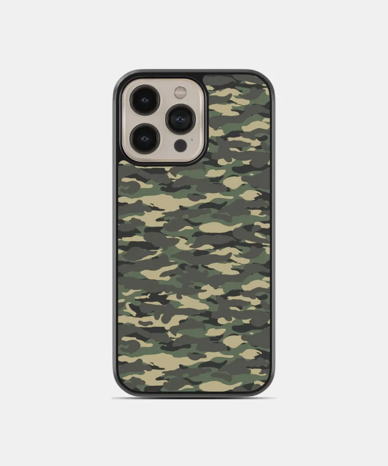 Camouflage Metal Case Cover for iPhone 16 – Main View
