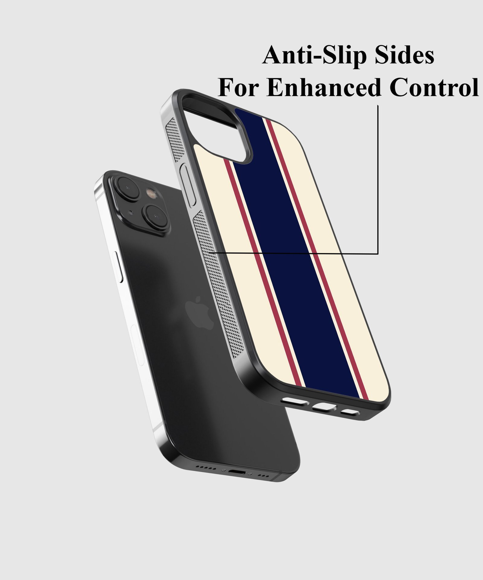 classic-stripes-metal-case-cover-for-iphone-14-05 Classic Stripes Metal Case Cover for iPhone 14 – Feature 2 View