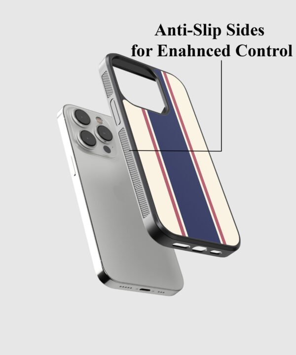 Classic Stripes Metal Case Cover for iPhone 14 Pro – Feature 2 View