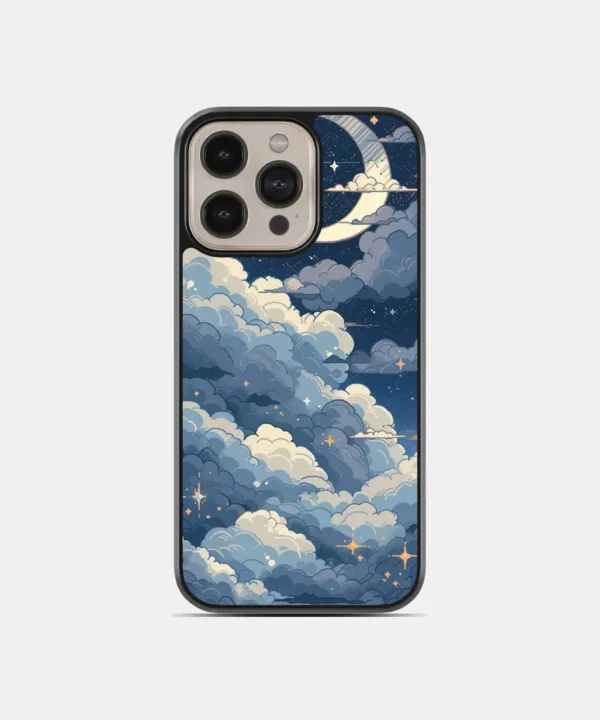Clouded Moon Collage Metal Case Cover for iPhone 16 Pro – Main View