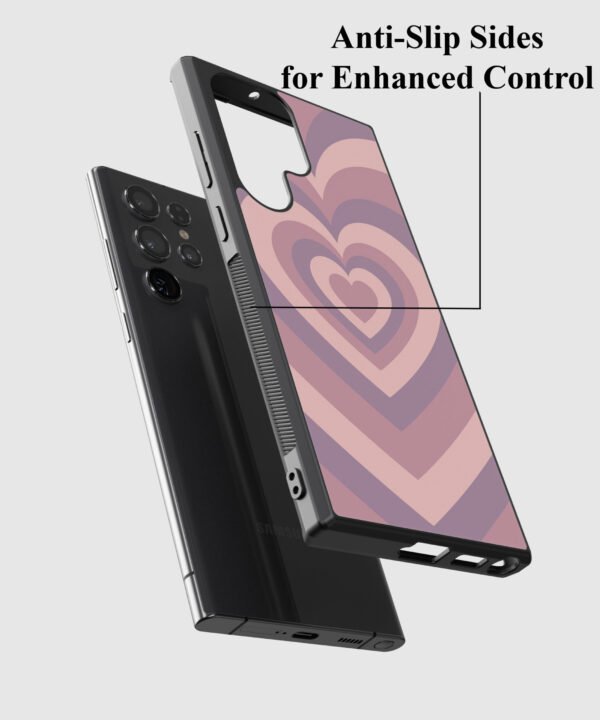 Concentric Heart Metal Case Cover for Samsung Galaxy S23 Ultra – Feature 1 View