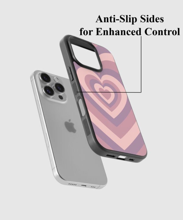 Concentric Hearts Metal Case Cover for iPhone 16 Pro Max – Feature 1 View