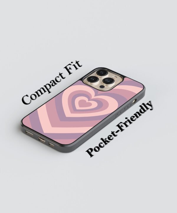 Concentric Hearts Metal Case Cover for iPhone 16 Pro Max – Feature 2 View
