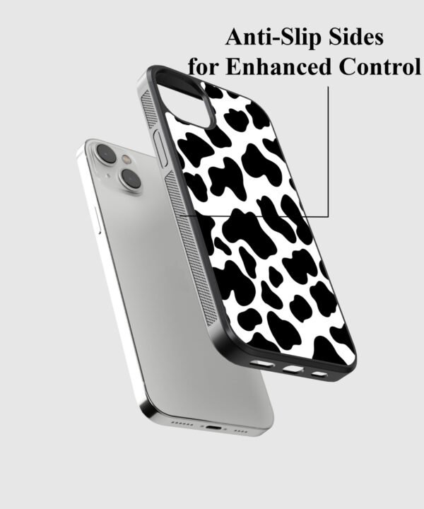 Cow Spots Metal Case Cover for iPhone 15 Plus – Feature 2 View