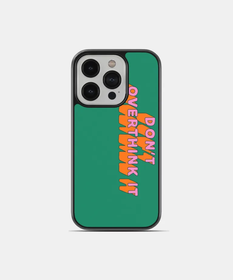 Don't Overthink Metal Case Cover for iPhone 14 Pro