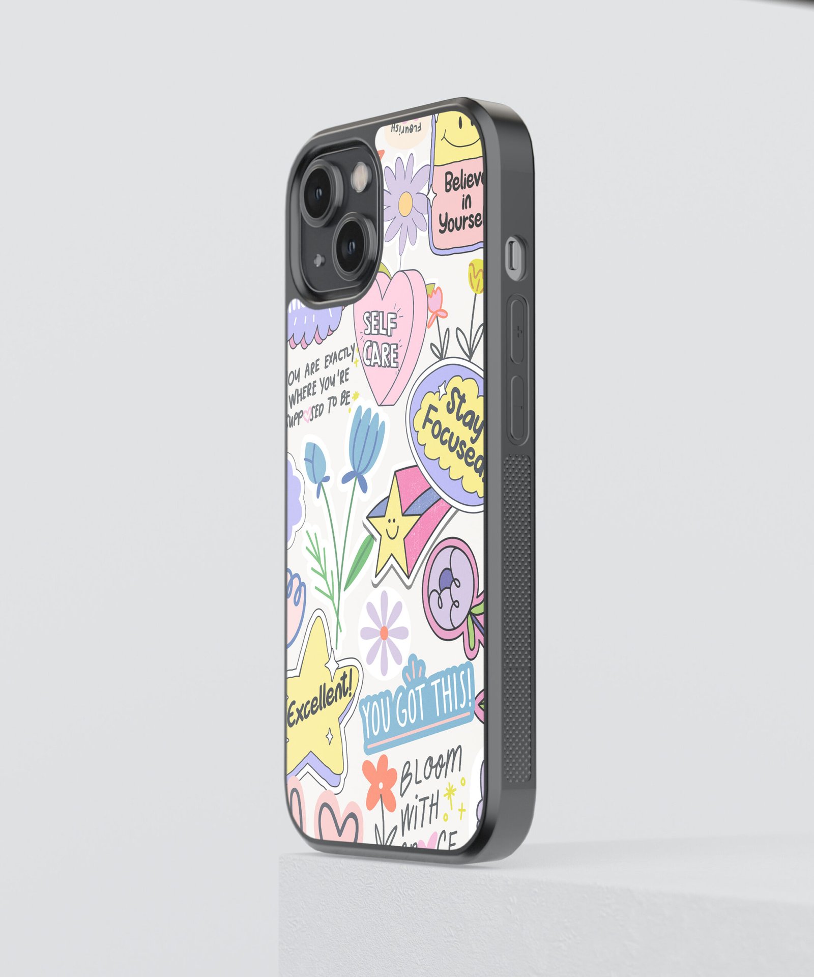 doodle-pop-metal-case-cover-for-iphone-14-02 Doodle Pop Metal Case Cover for iPhone 14 Side View