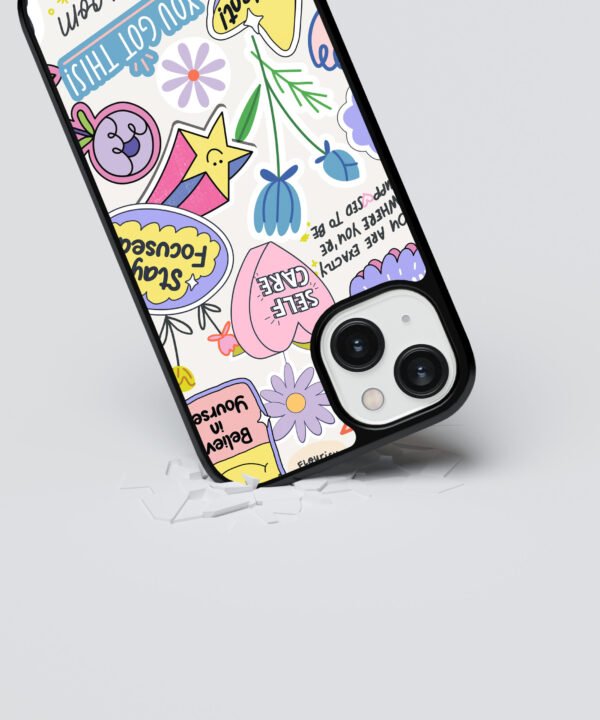 Doodle Pop Metal Case Cover for iPhone 14 Dropping View
