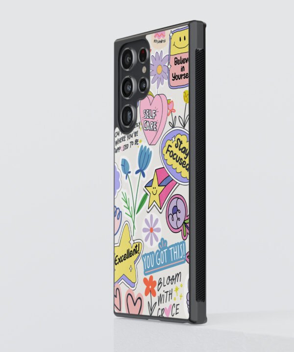 Doodle View Metal Case Cover for Samsung Galaxy S24 Ultra – Side View