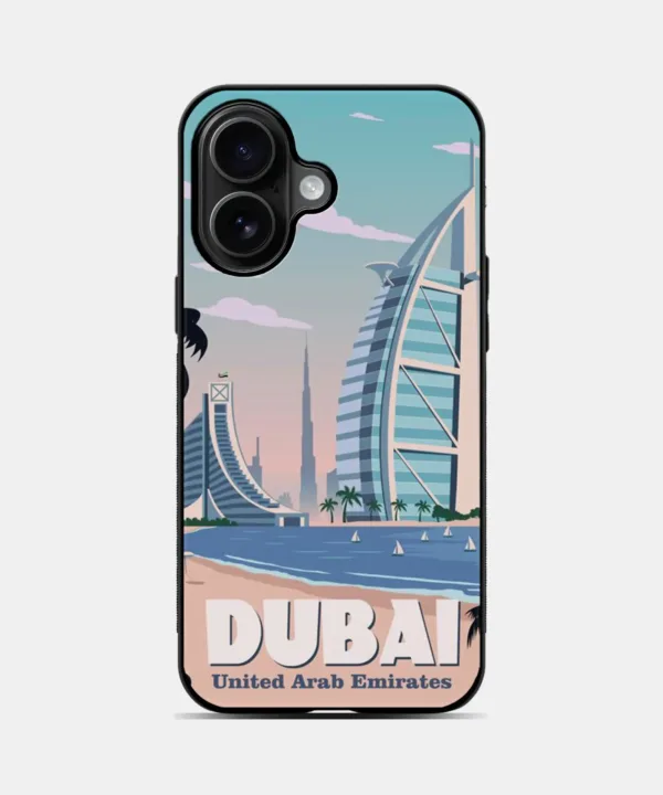 Dubai Skyline Metal Case Cover for iPhone 16