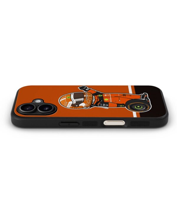 F1 Racer Metal Case Cover for iPhone 16 – Side View