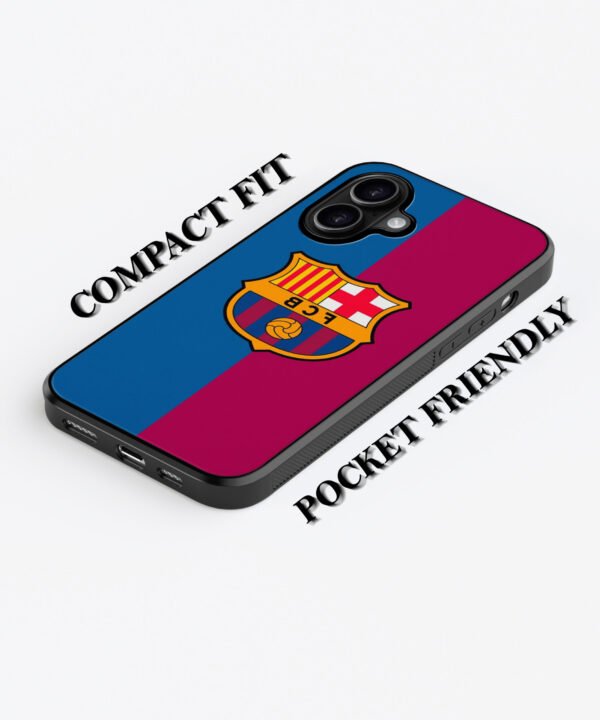 FCB Inspired Metal Case Cover for iPhone 16 – Feature 1 View
