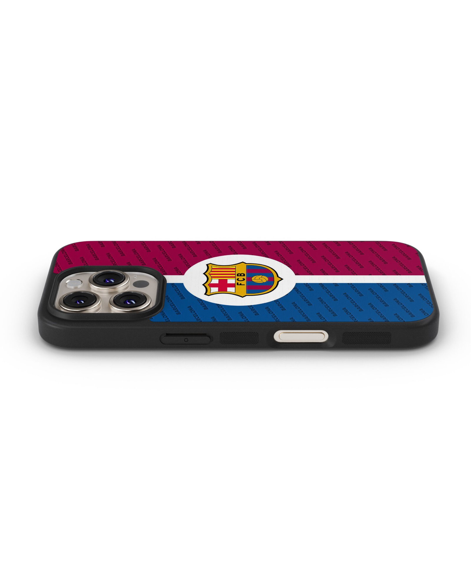 fcb-inspired-metal-case-cover-for-iphone-16-pro-max-03 FCB Inspired Metal Case Cover for iPhone 16 Pro Max – Side View