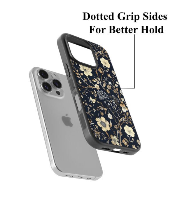 Flower Design Metal Case Cover for iPhone 16 Pro Max – Feature 2 View