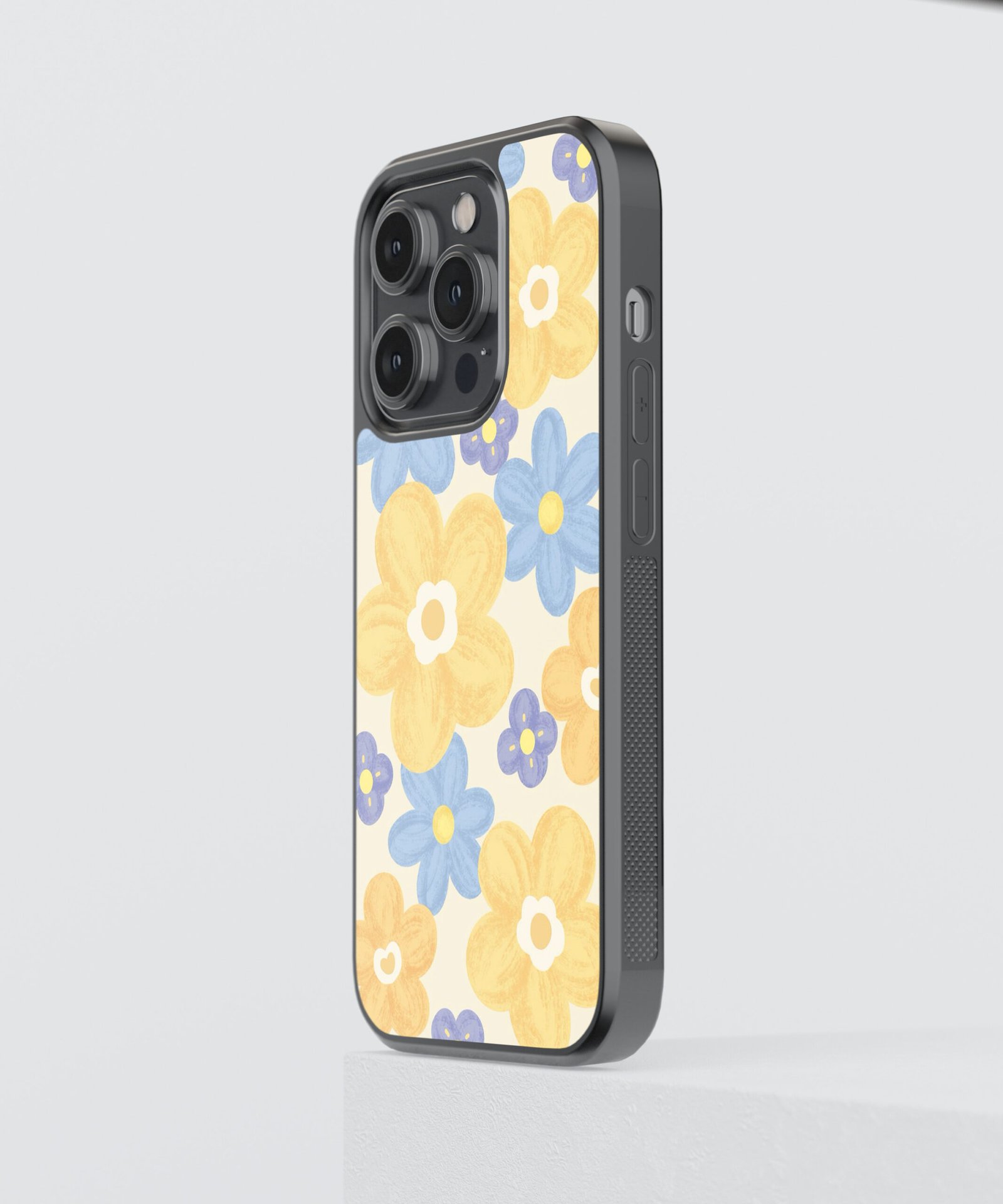 floral-pop-metal-case-cover-for-iphone-15-pro-07 Floral Pop Metal Case Cover for iPhone 15 Pro – Side View