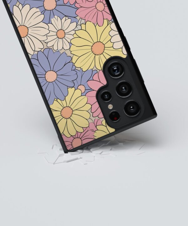 Floral Pop Metal Case Cover for Samsung Galaxy S23 Ultra – Dropping View