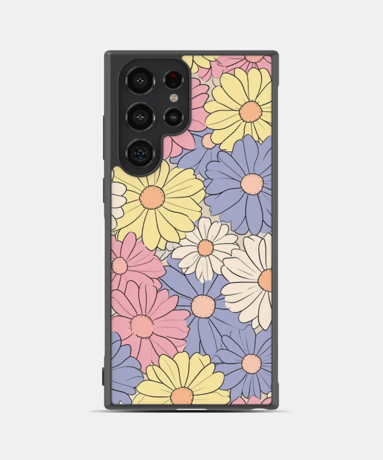 Floral Pop Metal Case Cover for Samsung Galaxy S23 Ultra – Main View