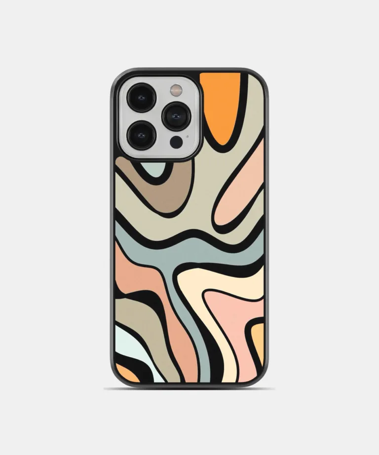 Groovy Abstract Metal Case Cover for iPhone 13 Pro Max