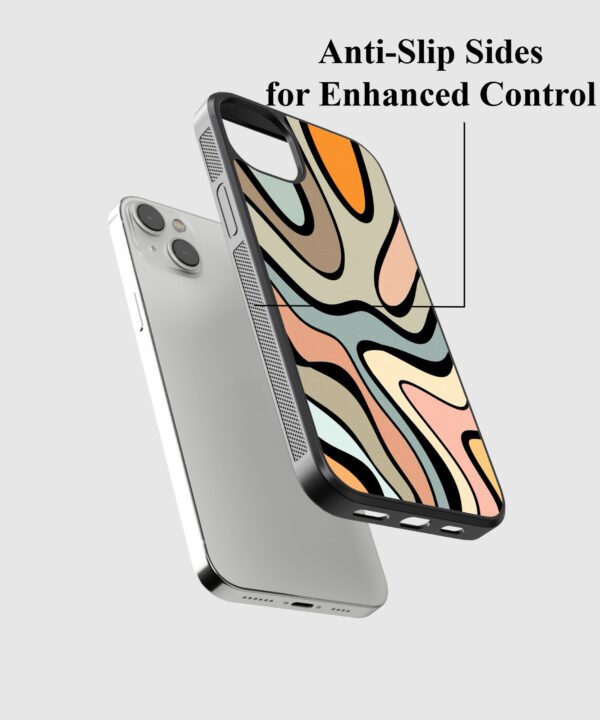 Groovy Retro Metal Case Cover for iPhone 14 Plus – Feature 2 View