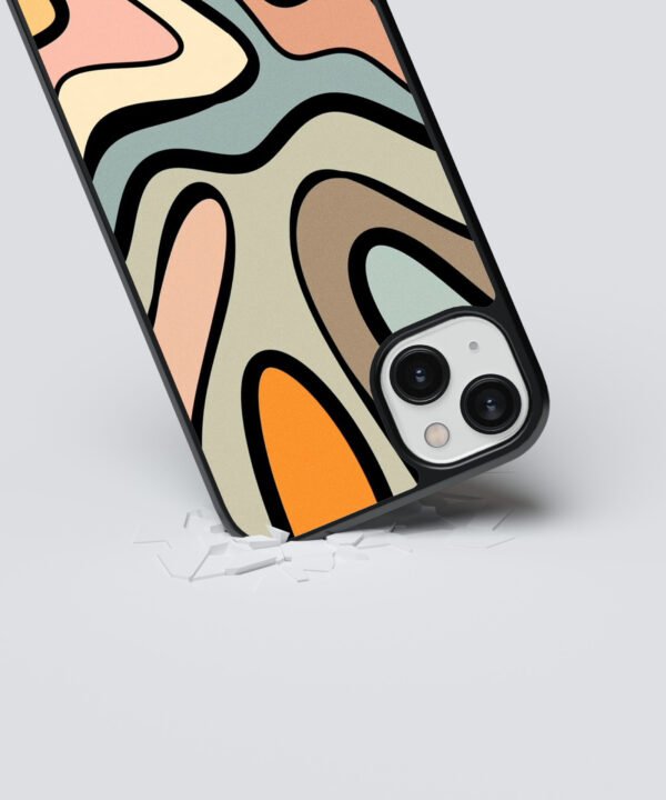 Groovy Retro Metal Case Cover for iPhone 14 Plus Dropping View