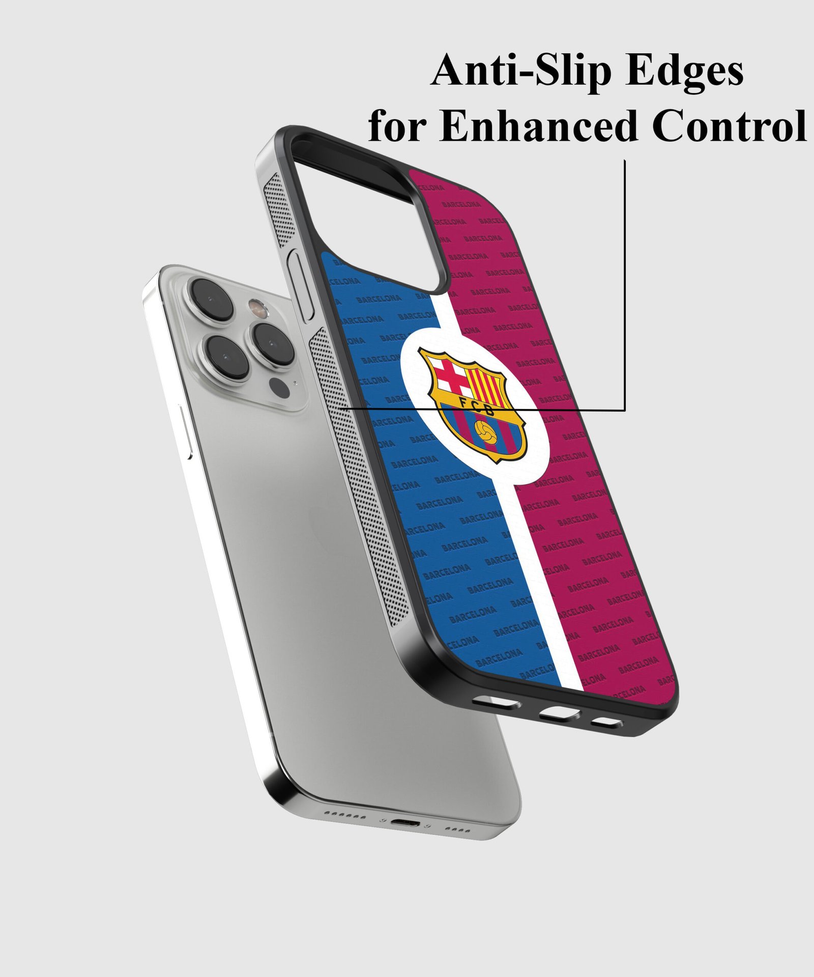 i14-pro max-2d-p5 FCB Inspired Metal Case Cover for iPhone 13 Pro Max Feature 2 View