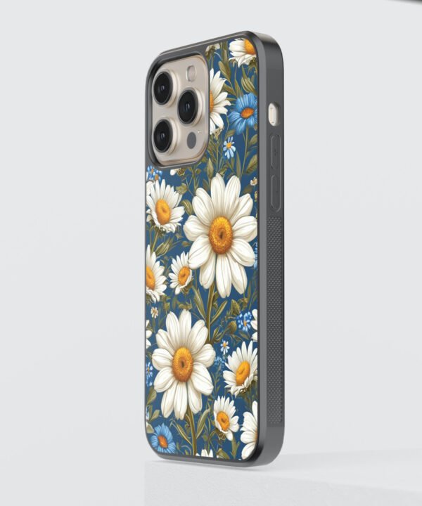 Vibrant floral Metal Case Cover for iPhone 15 Pro Max – Side View