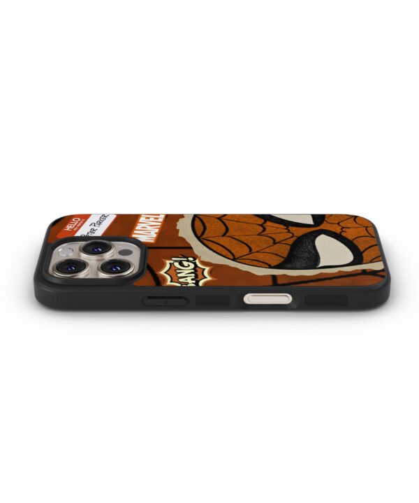 Masked Spidey Metal Case Cover for iPhone 16 Pro – Side View