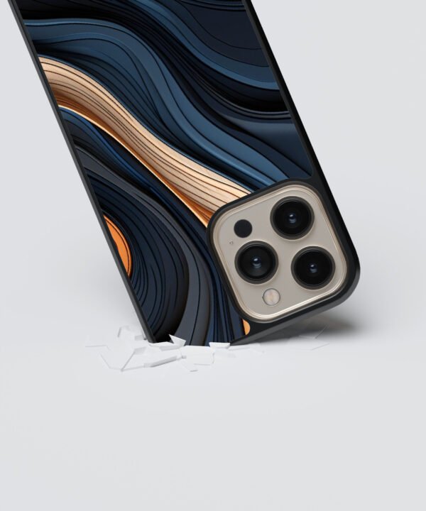 Midnight Flow Metal Case Cover for iPhone 13 Pro Max Dropping View