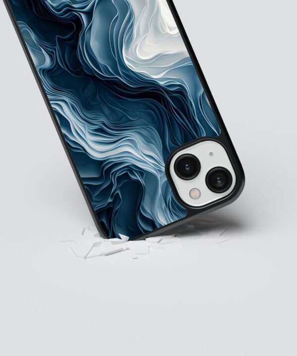 Midnight Frost Metal Case Cover for iPhone 15 Plus Dropping View