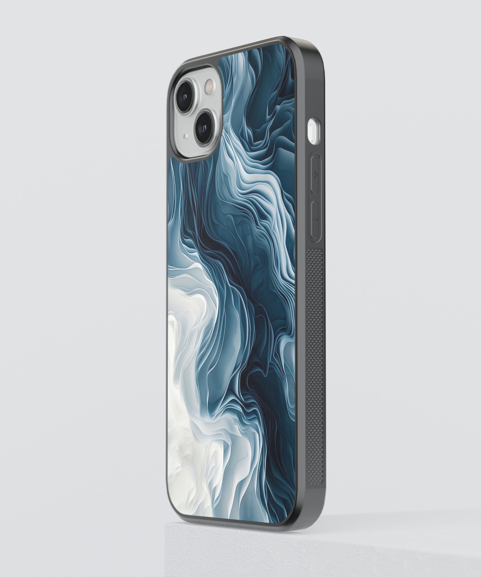 midnight-frost-metal-case-cover-for-iphone-15-plus-05 Midnight Frost Metal Case Cover for iPhone 15 Plus Side View