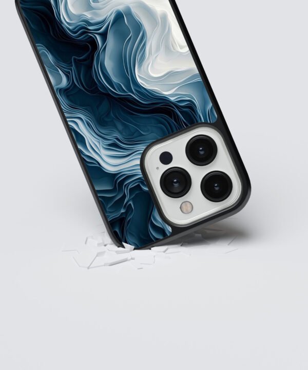 Midnight Frost Metal Case Cover for iPhone 15 Pro – Dropping View