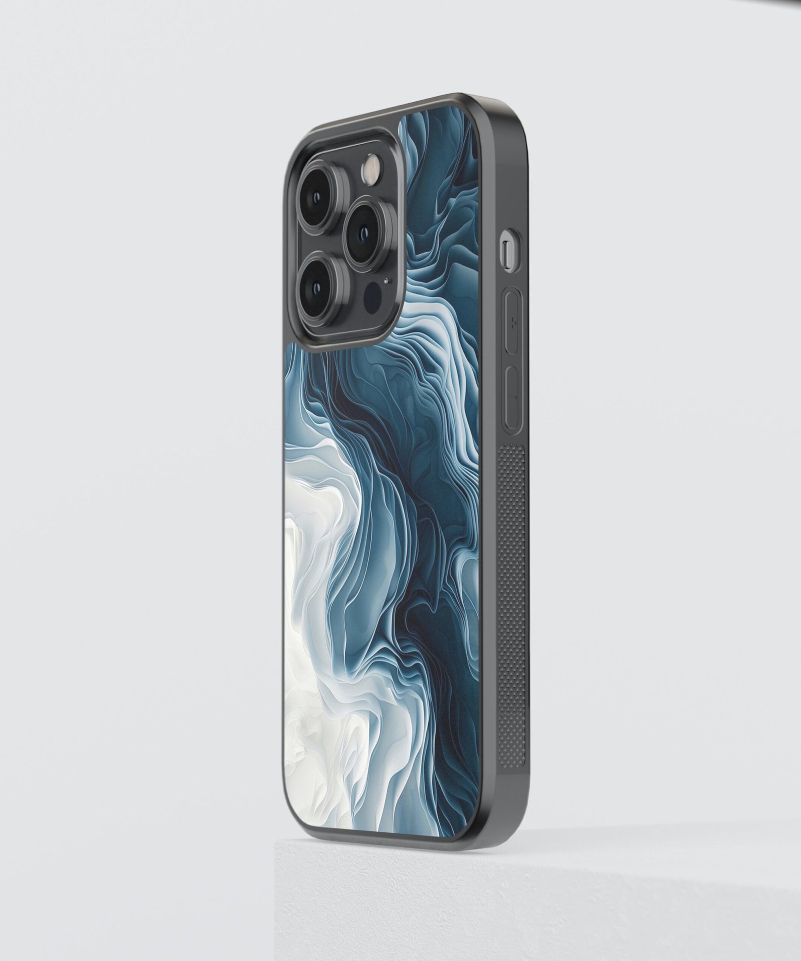 midnight-frost-metal-case-cover-for-iphone-15-pro-07 Midnight Frost Metal Case Cover for iPhone 15 Pro – Side View