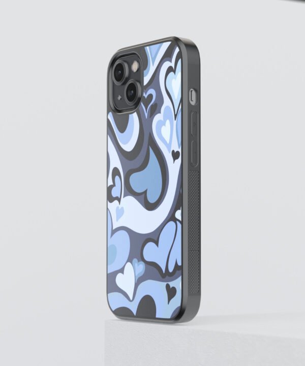 Midnight Hearts Metal Case Cover for iPhone 14 Side View