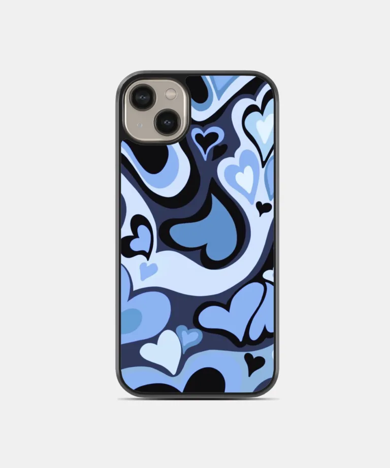 Midnight Hearts Metal Case Cover for iPhone 14 Plus Main View