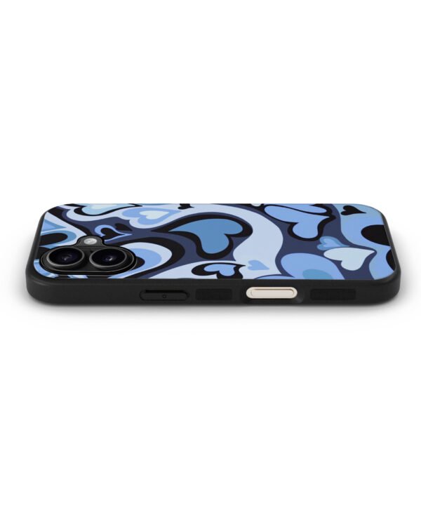 Midnight Hearts Metal Case Cover for iPhone 16 – Side View