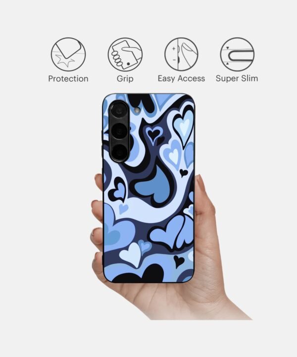 Midnight Hearts Metal Case Cover for Samsung Galaxy S24 Features View