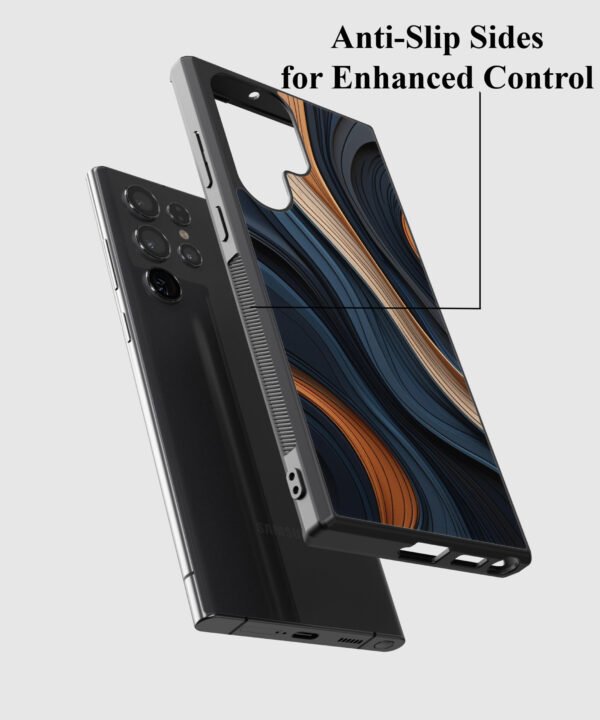 Midnight Swirl Metal Case Cover for Samsung Galaxy S23 Ultra – Feature 1 View