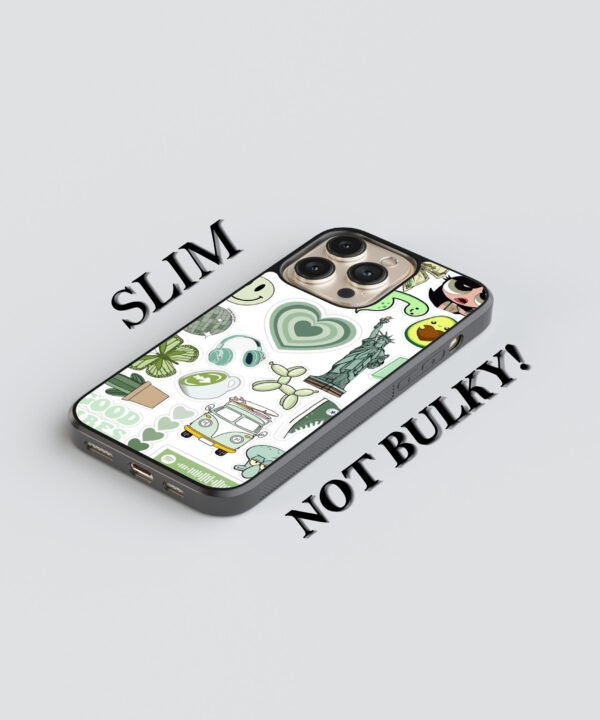 Minty Collage Metal Case Cover for iPhone 16 Pro Max – Feature 1 View